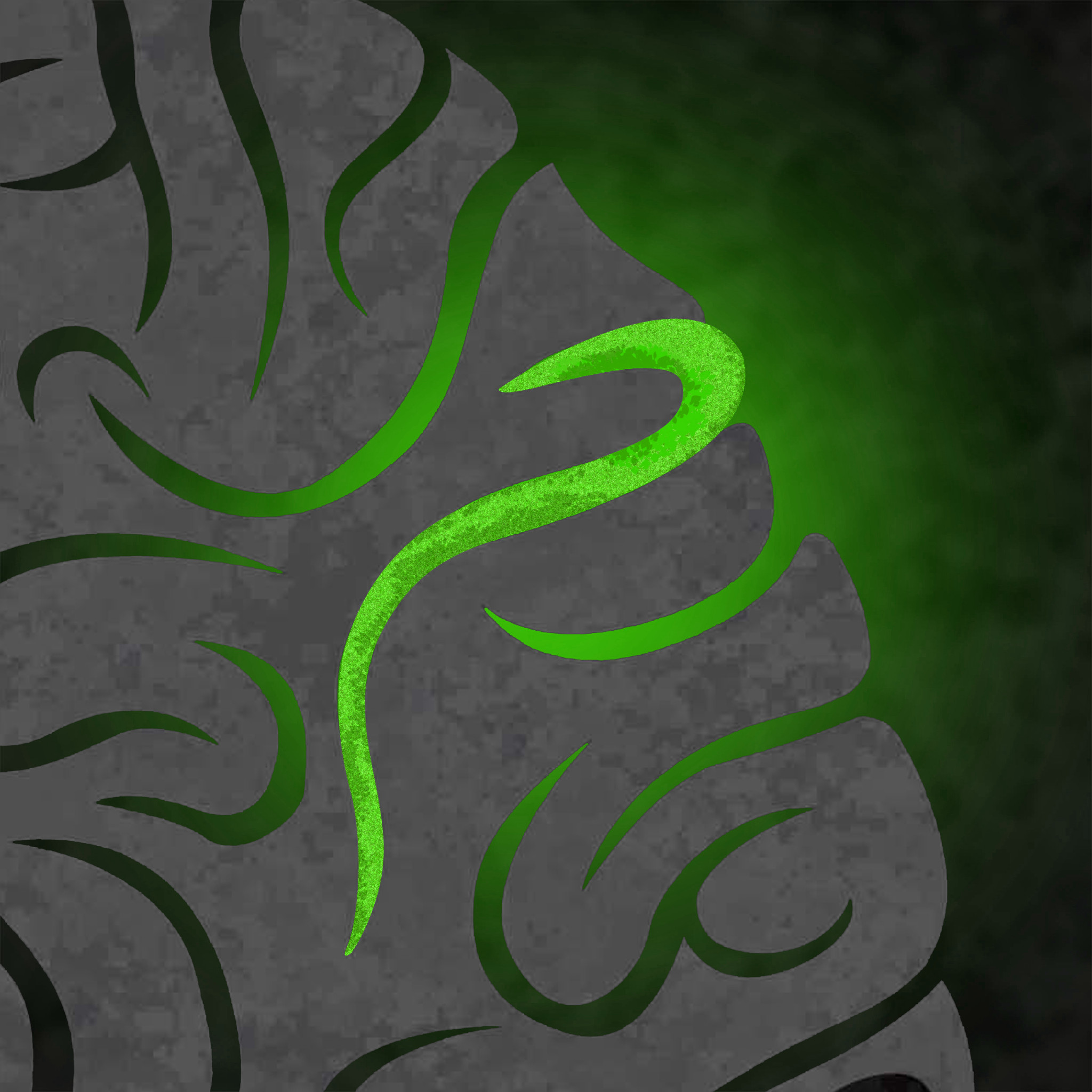 Image of brain in green on black background to represent a blood clot or brain injury, to represent the neuroscience in vitro assays offered at Charles River.