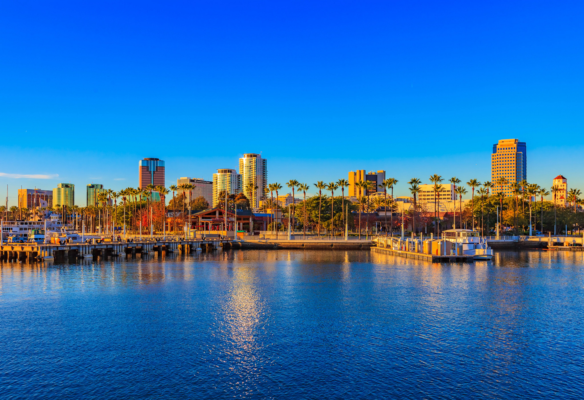 Long Beach, California skyline in daylight