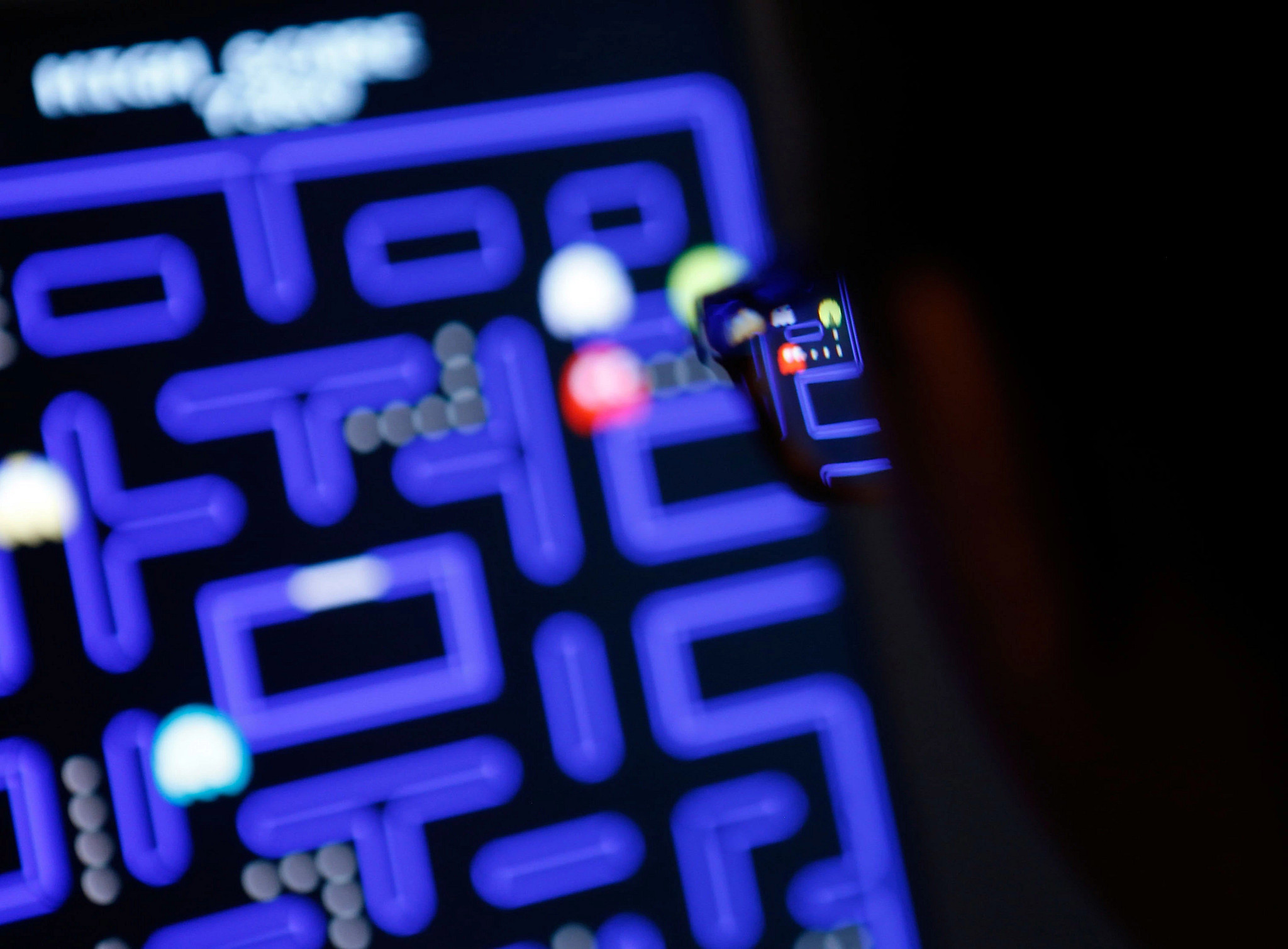Photo of someone playing pacman