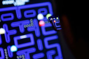 Photo of someone playing pacman