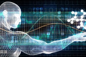 Digital rendering of a human holding molecule