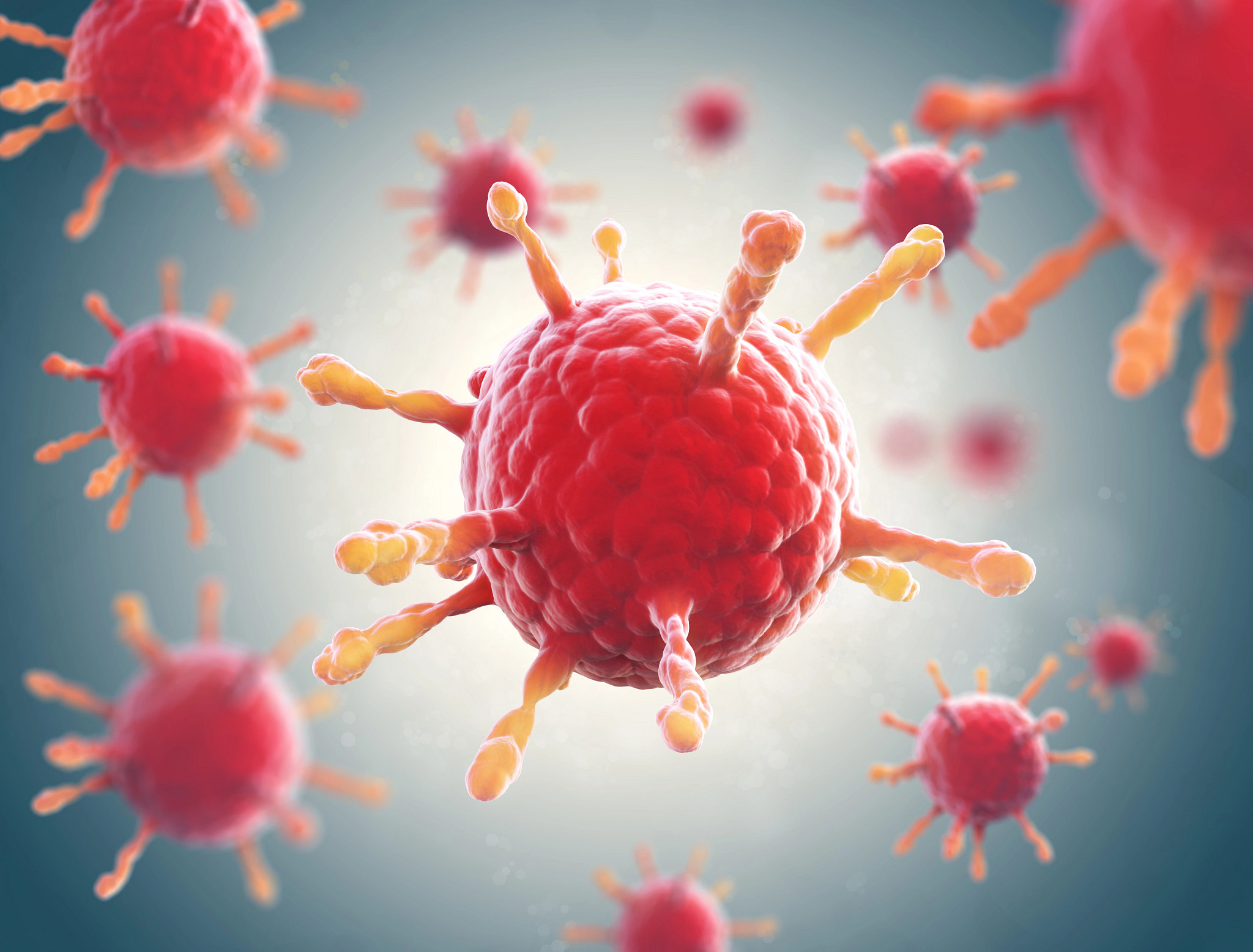 3D illustraion of bacteria or virus
