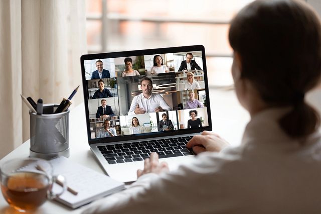 Person watching Translating Neurological Stem Cell Research into Therapies for Today’s Patients webinar.