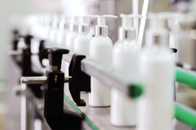Personal Care products on an assembly line