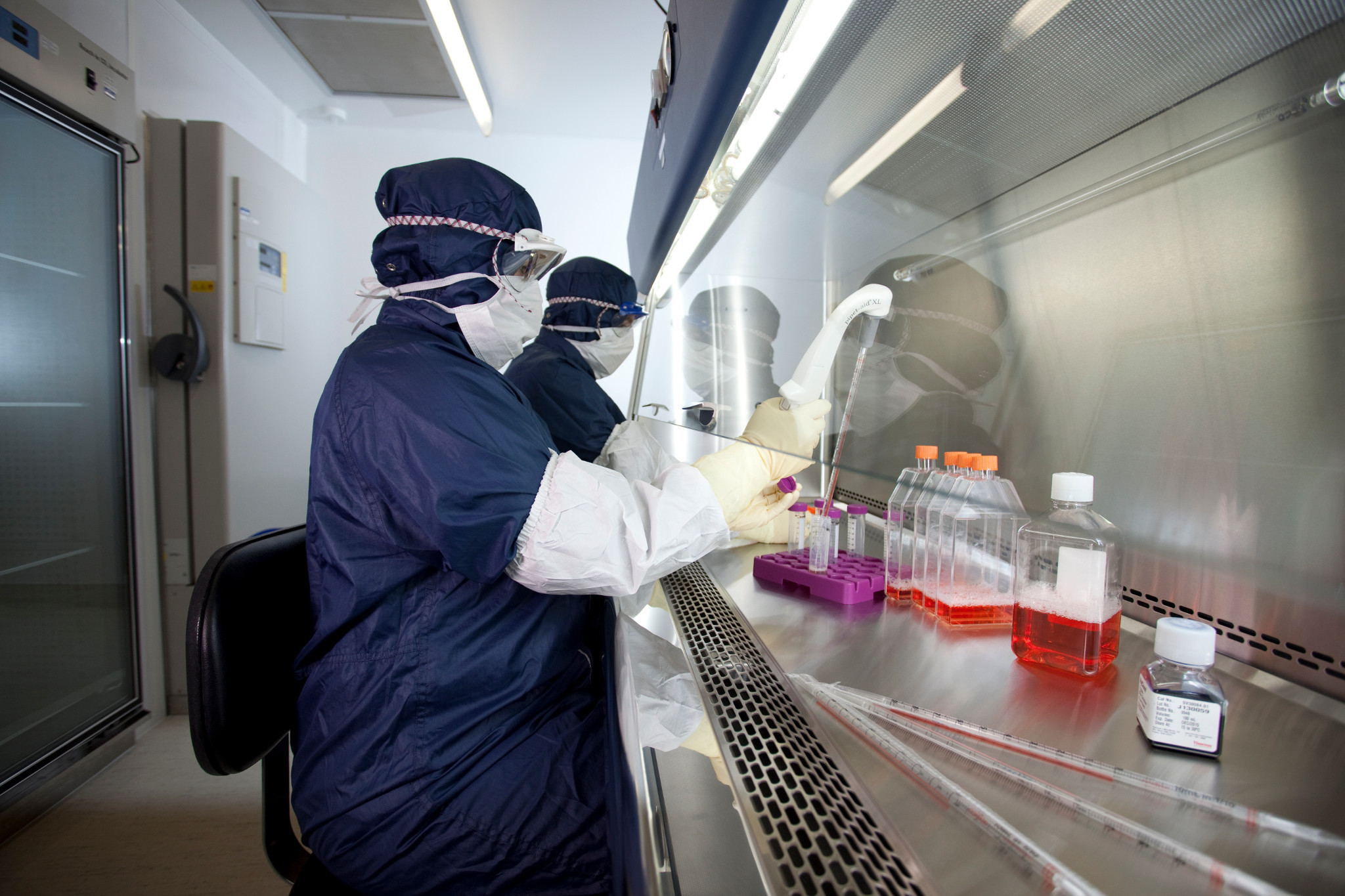 two Charles River scientists working on next-generation sequencing