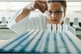 Lab technician using Celsis rapid microbial detection instruments for sterile and non-sterile products, including cell therapies, ATMPs, and other short shelf-life products