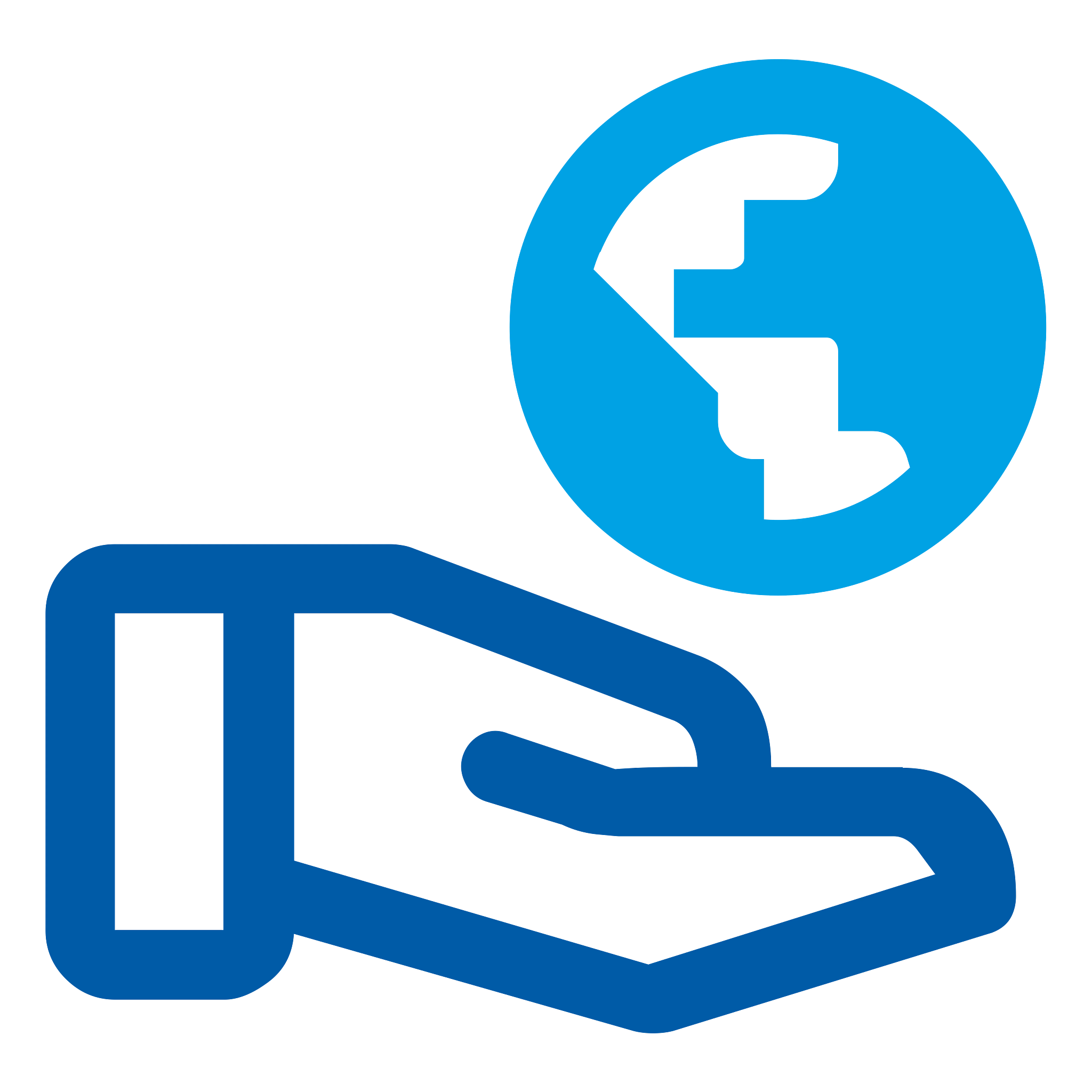 Icon of a hand holding the earth