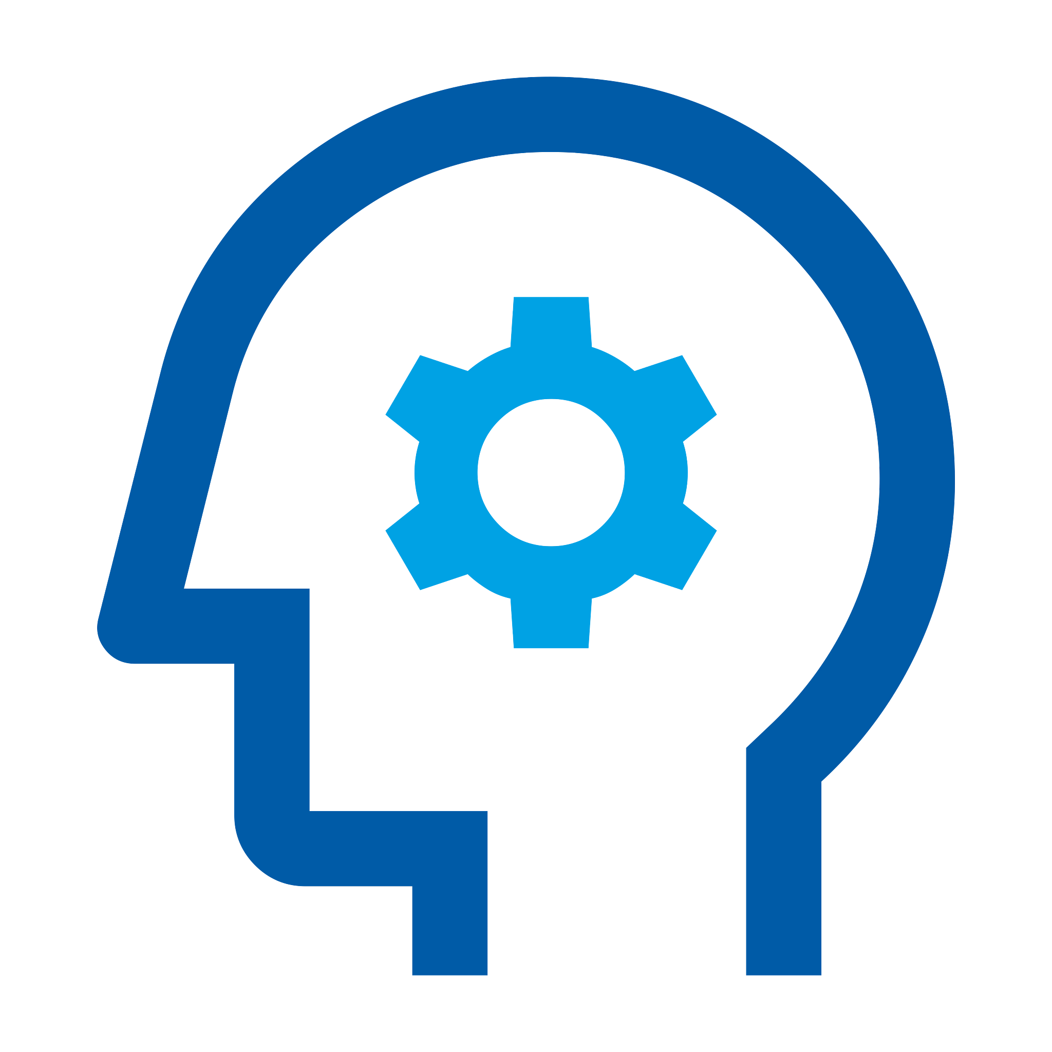 Icon of a person with a gear to represent experience.