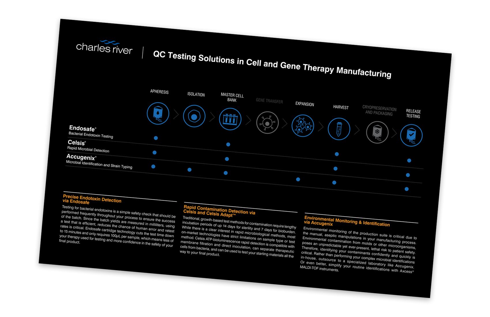Infographic thumbnail on Demystifying QC Testing Challenges in Cell and Gene Therapy Manufacturing.