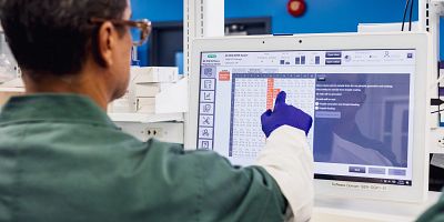 ELISpot assay detecting cytokine-secreting cells.