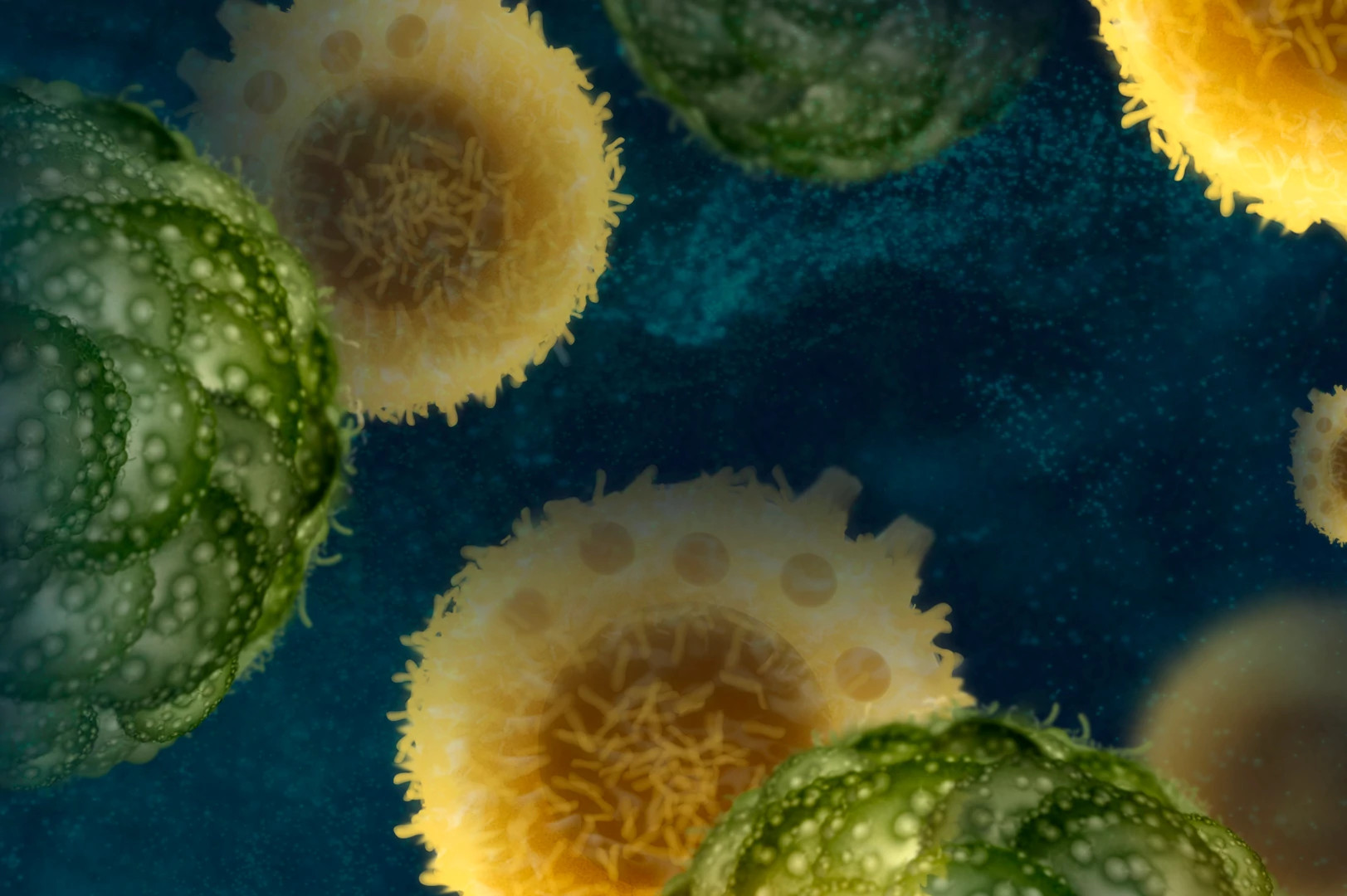 Graphic image of tumor and immune cells to represent the Immune Mediated Tumor Killing Assays offered at charles river