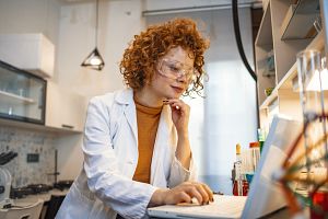 Female scientist working in laboratory