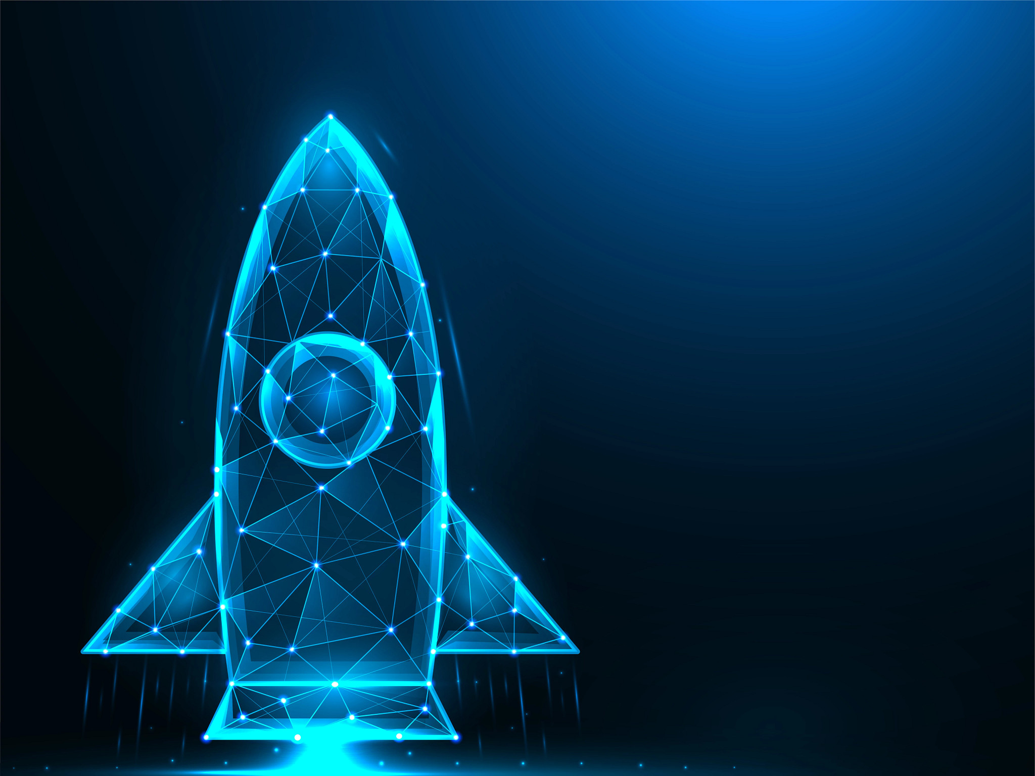 Launchpad graphic showing a rocket symbol for biopharma startups supported by incubators aiming for a successful IND.
