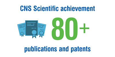 CNS scientific achievement 80+ publications and patents.