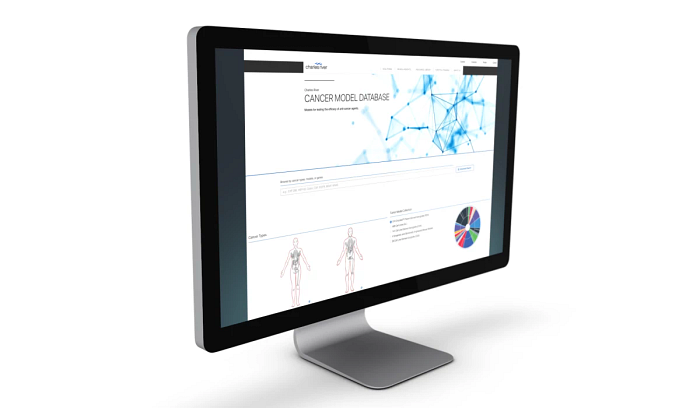 Computer showing the Cancer Model Database