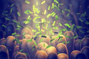 3D image of intestinal bacteria