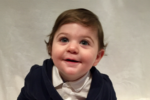 Photo of Terry Pirovolakis's young son who was diagnosed with the ultra-rare neurodegenerative disease, SPG50.