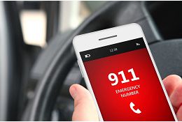 phone showing 911