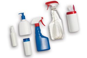 a collection of home and personal care cleaning products that require microbial contamination testing