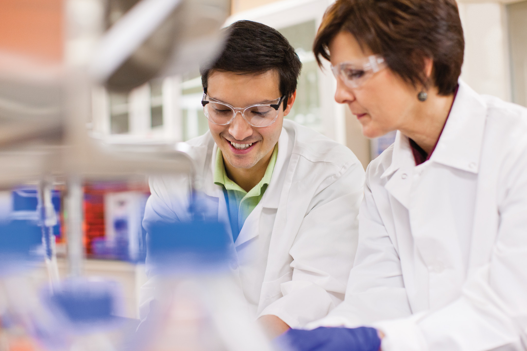 Image of Scientists talking in a laboratory