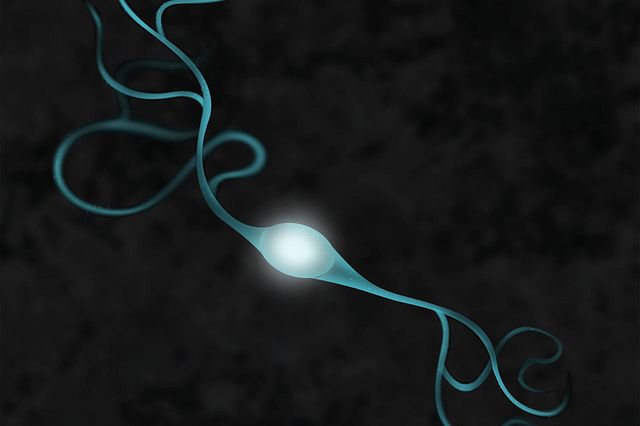 graphic illustration of dopamine neuron