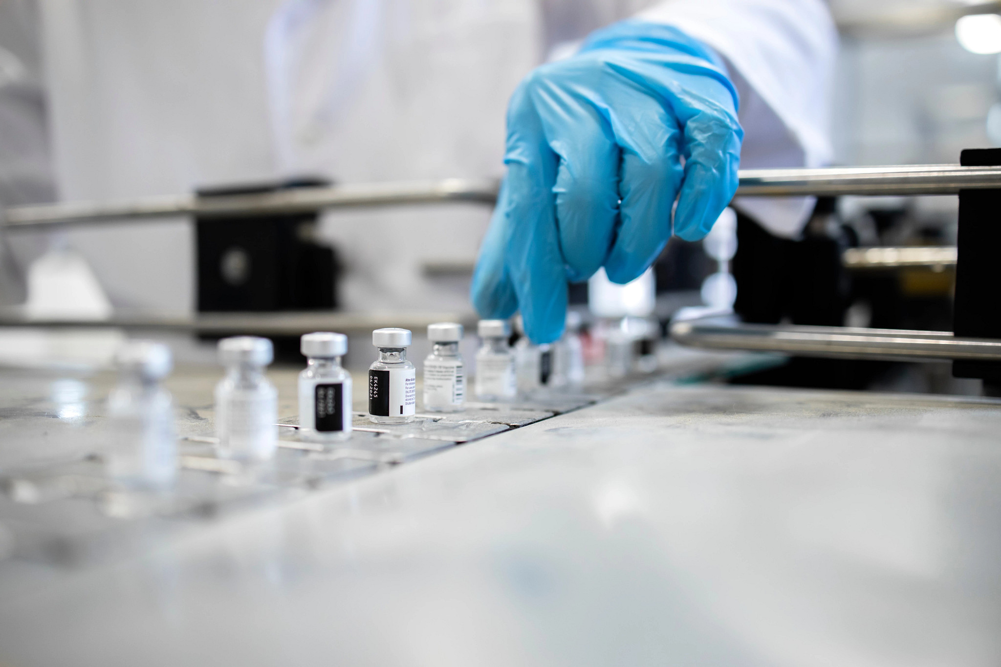 Pharmaceutical factory and industrial mass production of vaccine bottles