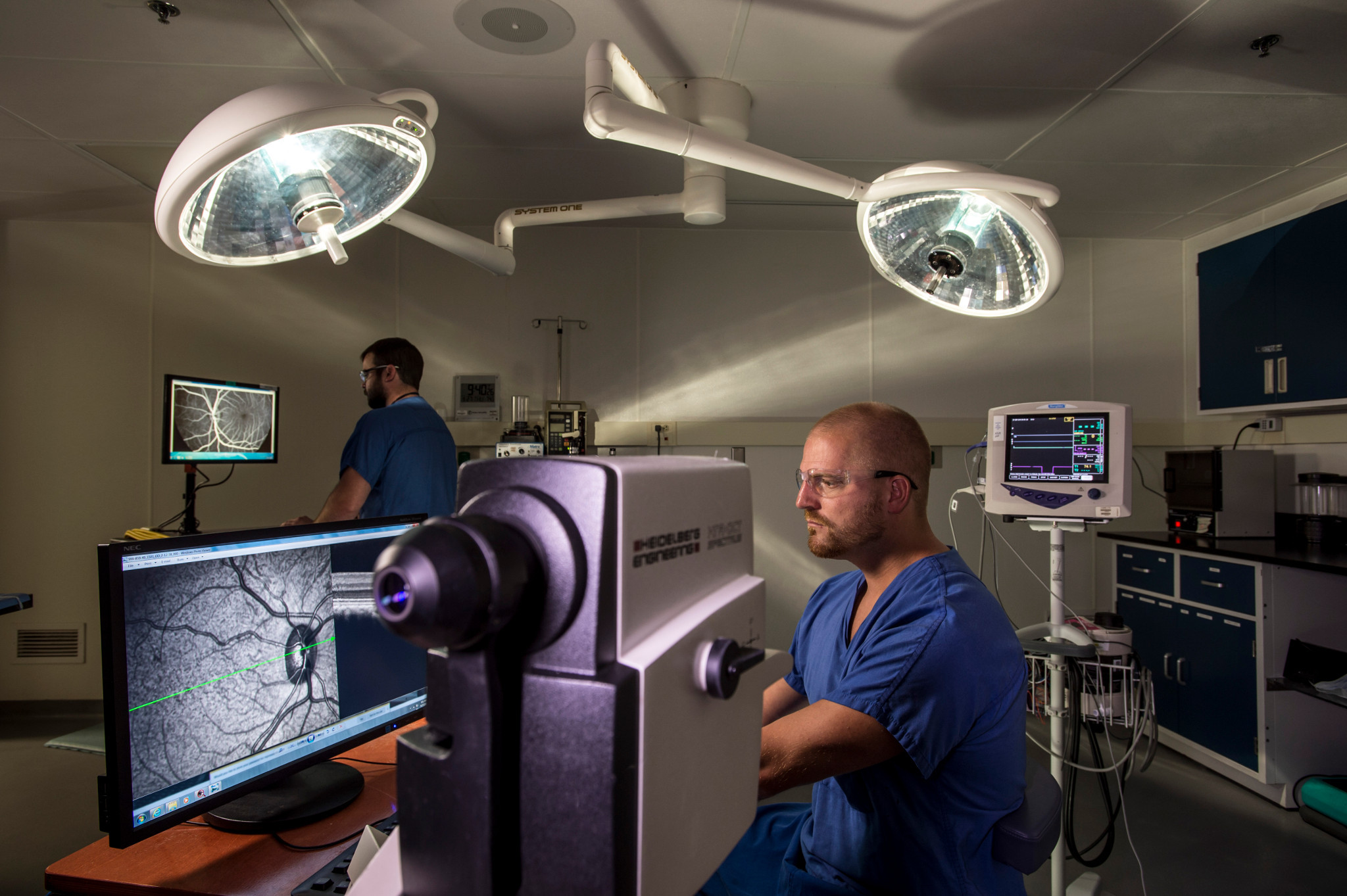 ocular drug development research showing laboratory analysis of eye therapies and preclinical testing models