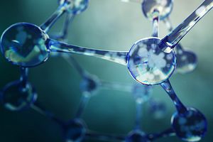 3d illustration of molecule model