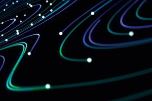Illustration of swirling lines on a black background