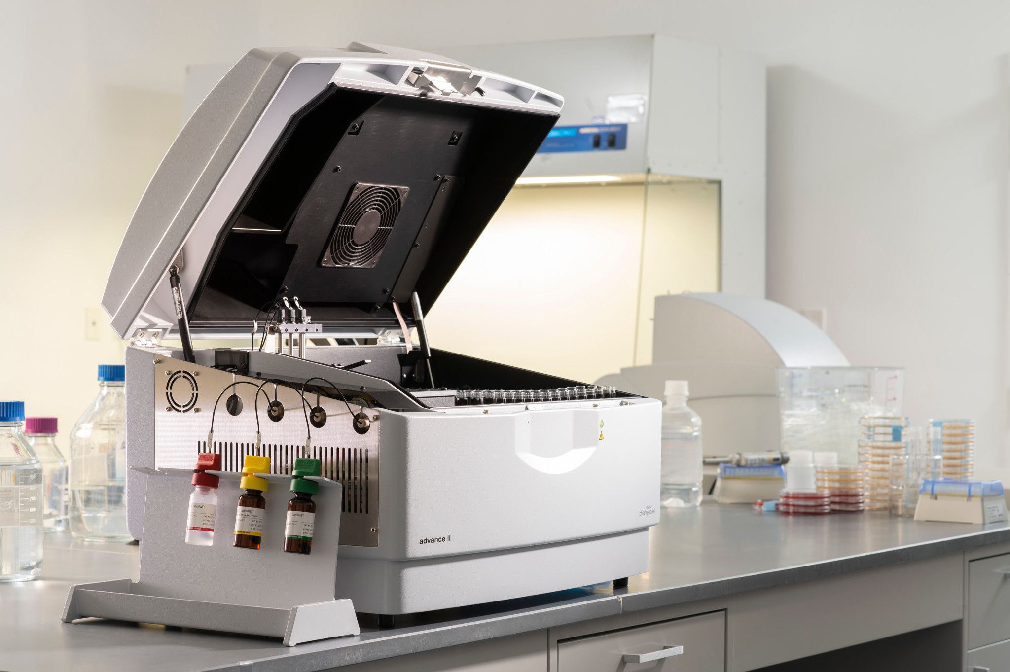 Celsis® rapid microbial detection systems using ATP-bioluminescence for quality control in laboratory.