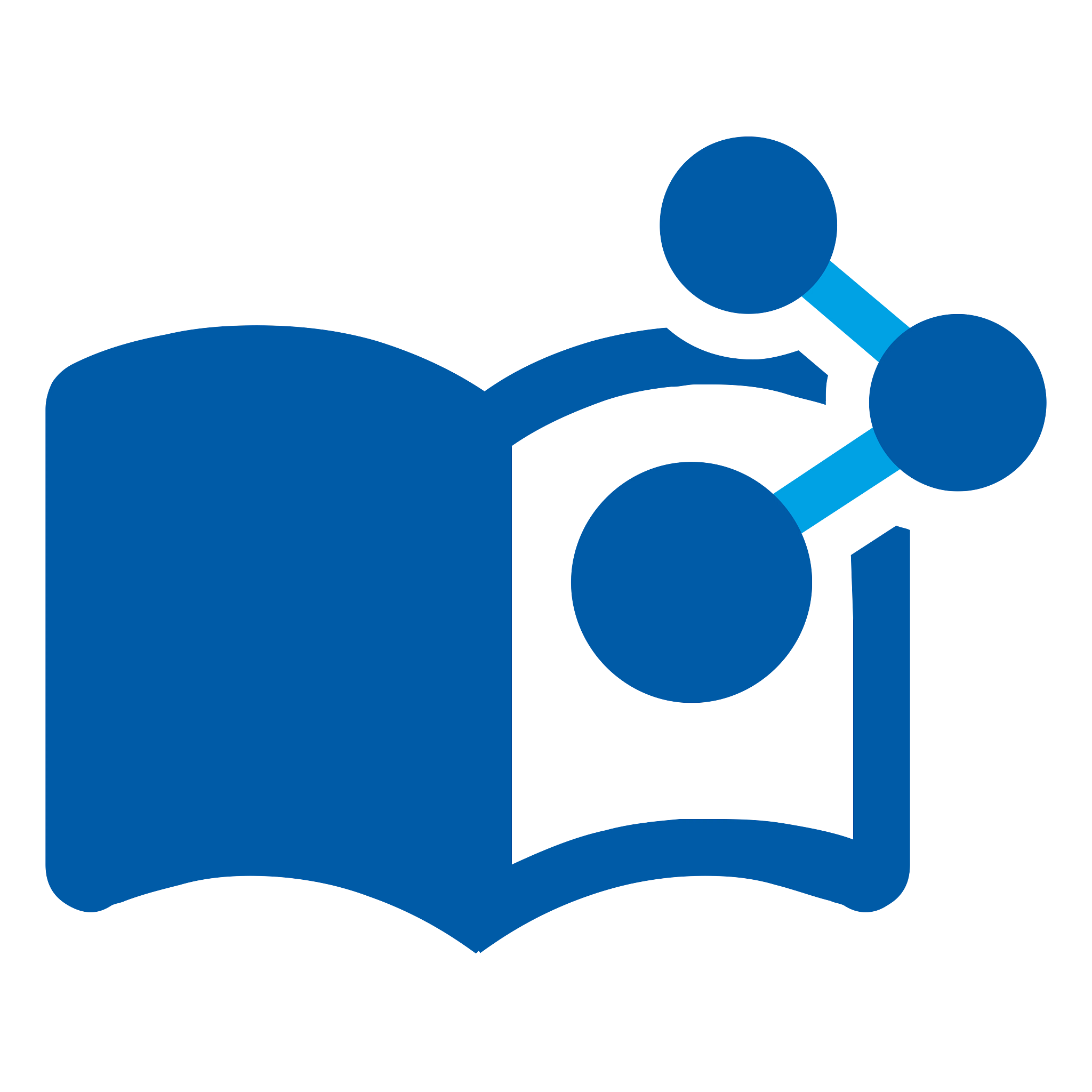 Icon of a book with connected dots