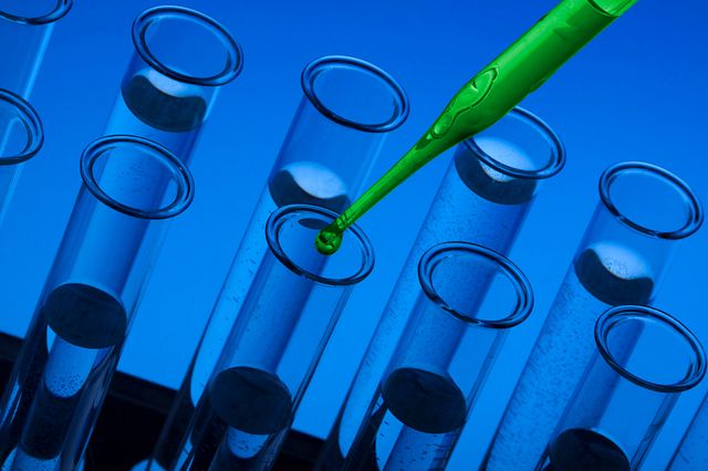 Pipetting into vials for analytical testing services